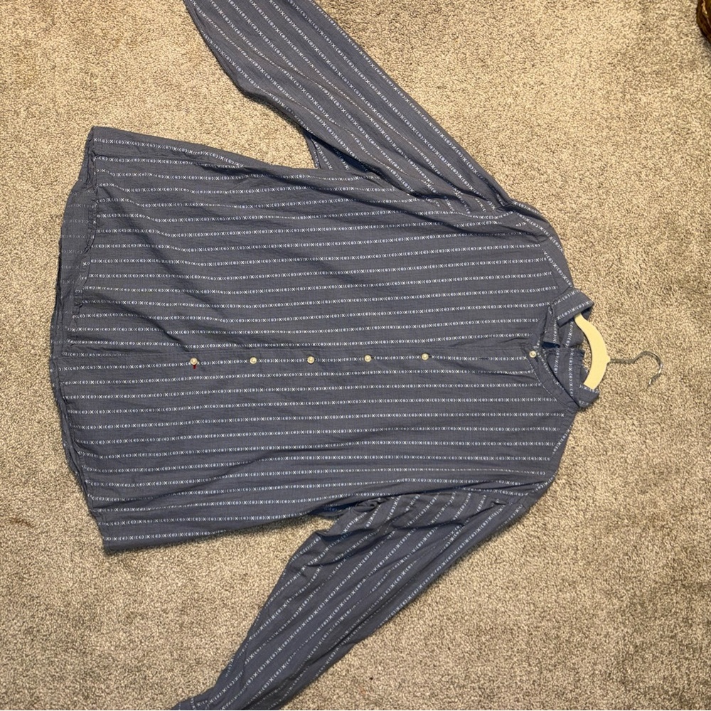 Cremieux classics Men's Blue Striped Shirt